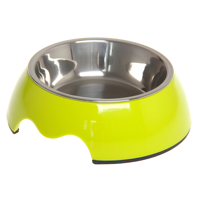 Comedero doble de acero inoxidable antideslizante para mascotas