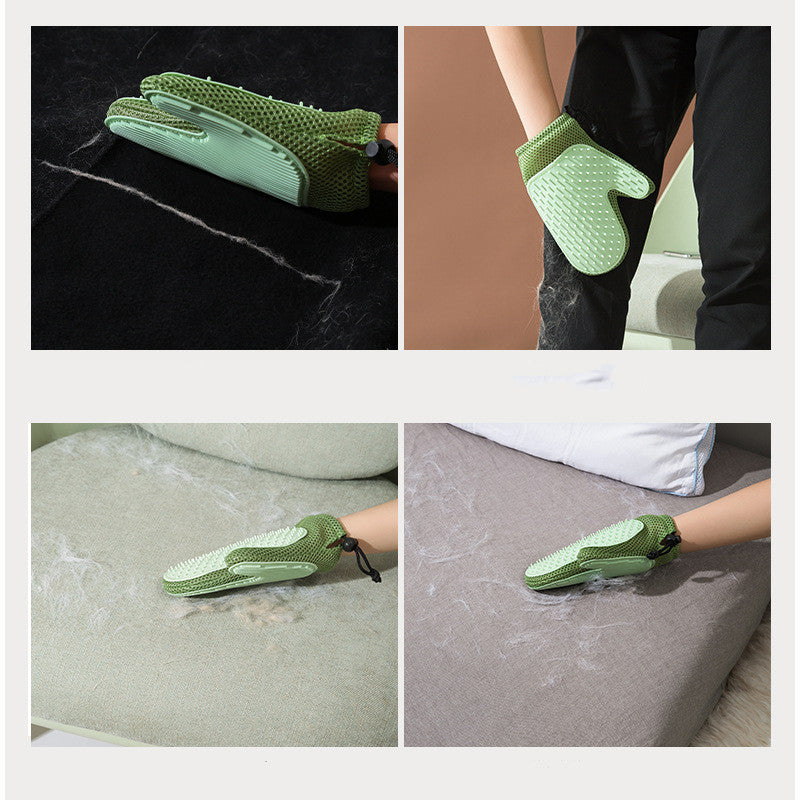 Guantes de silicona para masaje y cepillos quitapelos para mascotas