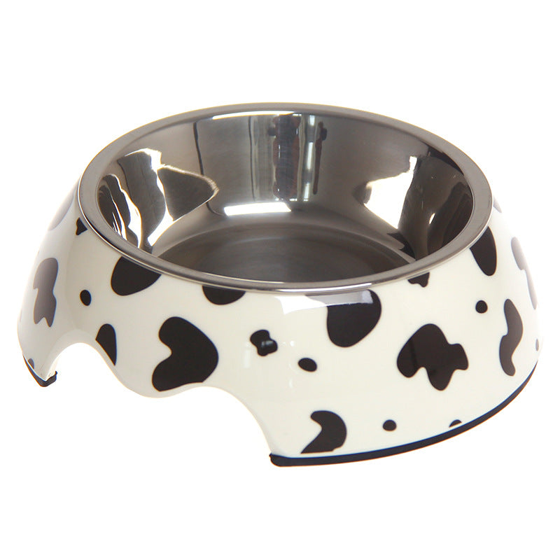 Comedero doble de acero inoxidable antideslizante para mascotas