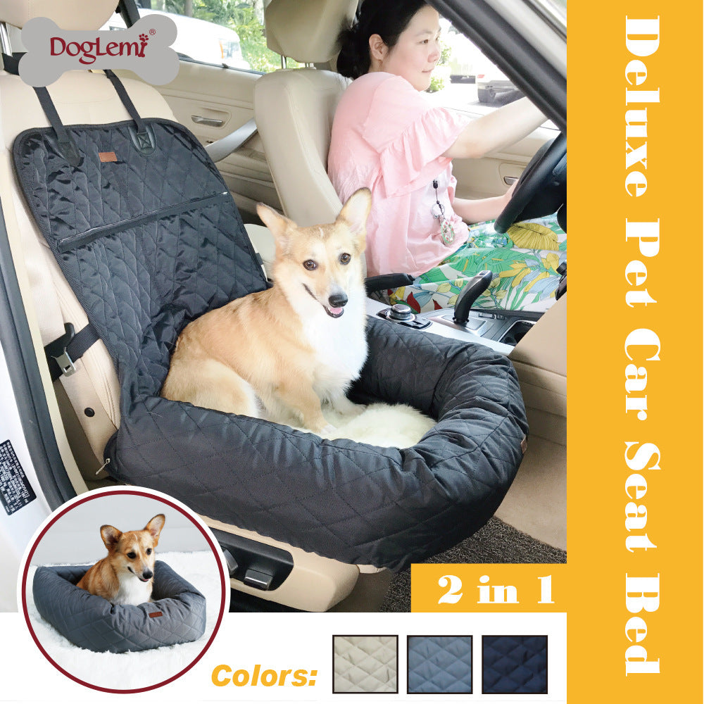 Nueva cama multifuncional para mascotas para el coche con cojín grueso